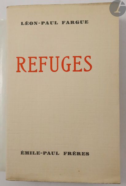 null FARGUE (Léon-Paul).
Refuges.
Paris : Émile-Paul frères, 1942. — In-8, broché.
Édition...