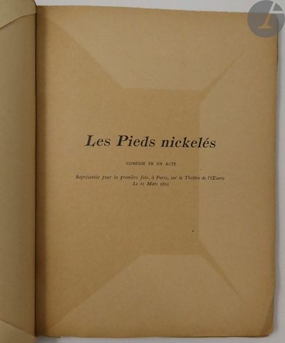 null BERNARD (Tristan).
Les Pieds nickelés. Comédie en un acte.
Paris : Paul Ollendorff,...