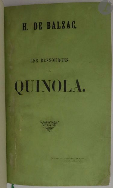 null BALZAC (Honoré de).
Les Ressources de Quinola, comédie en cinq actes, en prose,...