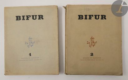 null [REVUE].
Bifur.
Paris : Editions du carrefour, [1929-1931]. — 8 numéros in-8,...