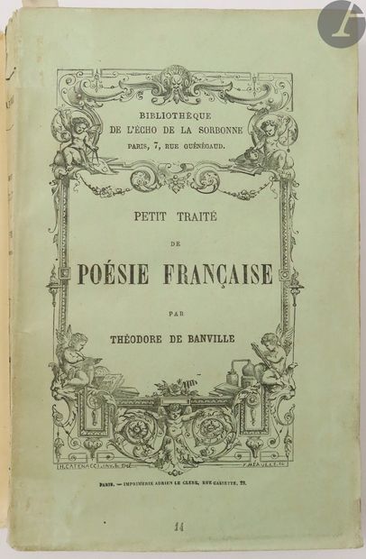 null BANVILLE (Theodore de).
Set of 3 works: 


- PETIT TRAITÉ DE POÉSIE FRANÇAISE....
