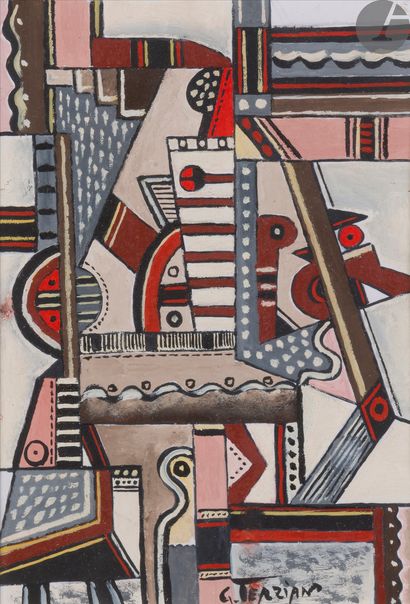 GEORGES TERZIAN (1939-2021) Composition Gouache. Signed lower right. 21 x 14 cm...