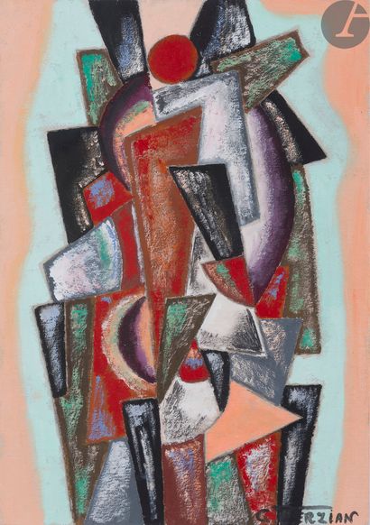 GEORGES TERZIAN (1939-2021) Composition cubiste,...