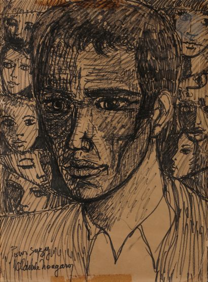 Claude NOUGARO (1929-2004) Portrait d’homme...