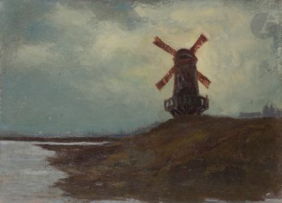  Docteur Paul GACHET dit Paul VAN RYSSEL (1828-1909) Le Moulin Huile sur toile. ...