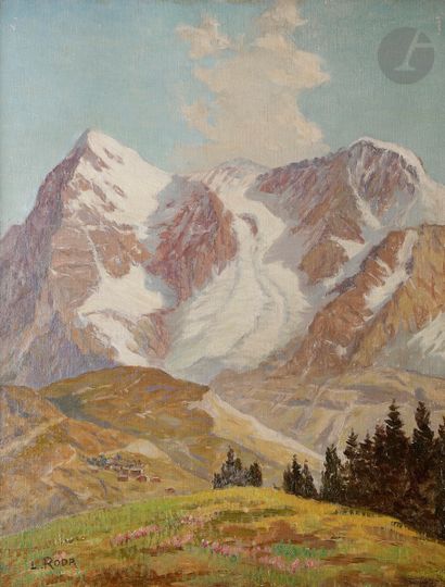 Leonardo RODA (1868-1933 )Italian AlpsOil...