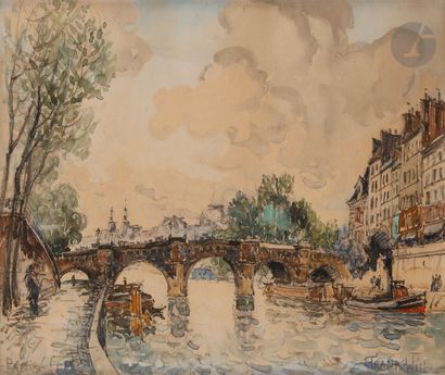 FRANK-WILL (1900-1951) Paris, la Seine au...