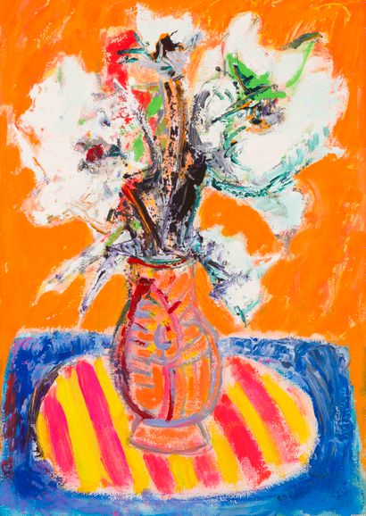 Bernard LORJOU (1908-1986) Bouquet de fleurs...