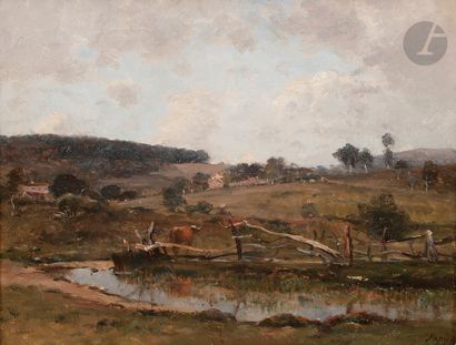 Louis Aimé JAPY (1840-1916 )Landscape with...