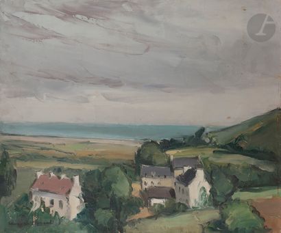 null Léopold PASCAL (1900-1957)
Bretagne, maison en bord de mer
Huile sur toile.
Signée...