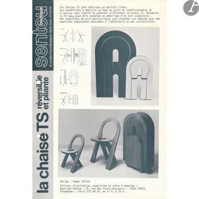  ROGER TALLON (1929-2011) DESIGNER & SENTOU ÉDITEUR TS, le modèle conçu en [1978],...