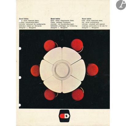 null LIONEL MORGAINE (1928-2016) DESIGNER & SENTOU PUBLISHERSeat
table, the model...