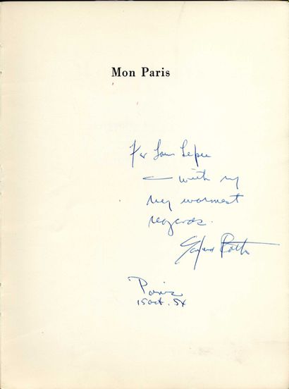 null [PARIS]
ROTH, Sanford H. (1906–1962) [Signed]

Mon Paris.
Paris. Édition du...