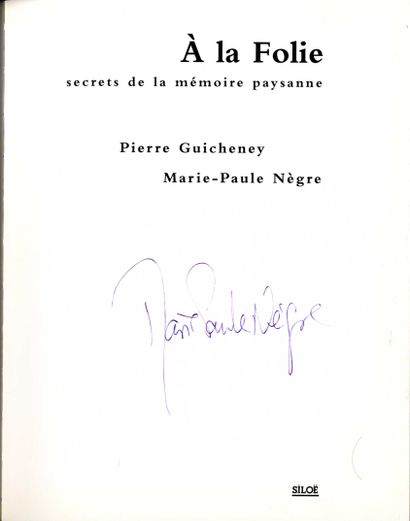 null NEGRE, Marie-Paule (née en 1950) [Signed]
2 ouvrages.

*Hortillons hortillonages.
Amiens,...
