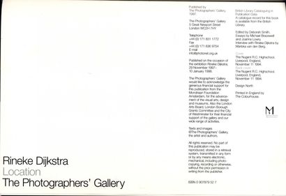 null DIJKSTRA, Rineke (née en 1959)
2 ouvrages.

*Location.
Londres, The Photographers'...