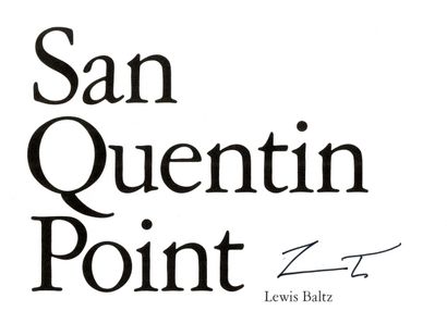 null BALTZ, Lewis (1945-2014) [Signed]

Saint Quentin Point.
Paris. Éditions de La...