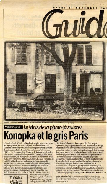 null [PARIS]
KONOPKA, Bogdan (1953 - 2019) [Signed]

Paris en gris / Szary Paryz.
Paris,...