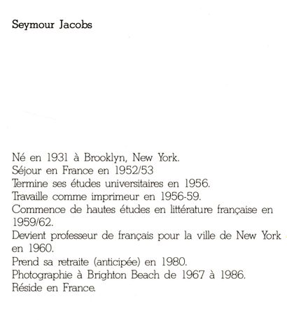 null SEYMOUR, Jacobs (1931-1999) [Signed]

Les Naufragés de Brighton Beach.
Charleroi,...