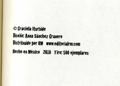 null ITURBIDE Graciela (née en 1942) [Signed]

Mexico / Roma.
Mexico, Editorialrm,...