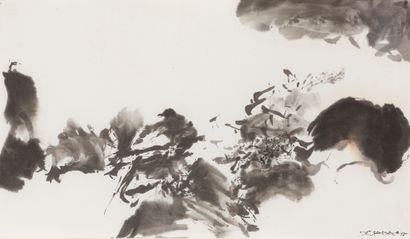 null ZAO Wou-Ki [franco-chinois] (1920-2013)
Composition, 1975
Encre et aquarelle.
Signée...