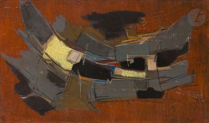 null Francis BOTT [German] (1904-1998
)Composition, 1959Oil
on canvas.
Signed lower...