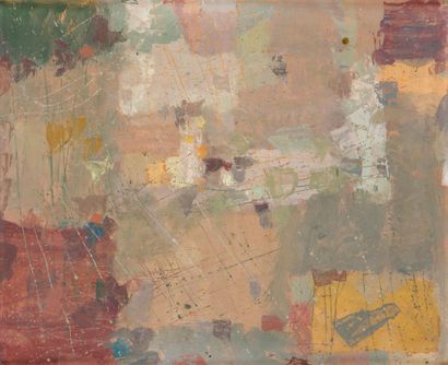  Camille BRYEN (1907-1977 )Composition, 1972Oil on board. Signed at the foot. Dated...