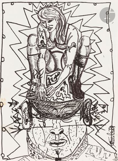 null 
Robert COMBAS (né en 1957)

Carnet de dessins, "Maîtresse Caroline", 1997 
Carnet...