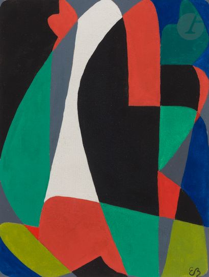 null Étienne BÉOTHY [hongrois] (1897-1961)
D’après Jeanne d’Arc (opus 100), 1947
Gouache.
Monogrammée...