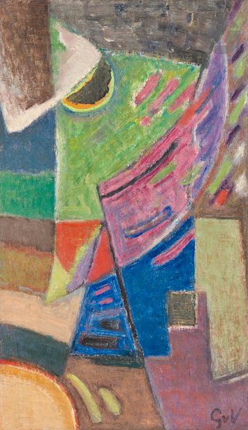  Geer VAN VELDE [Dutch] (1898-1977 )Composition, circa 1958Oil on canvas. Stamped...