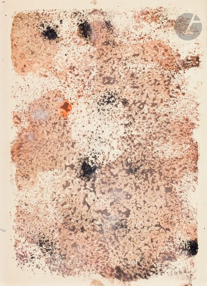 null 
Mark TOBEY [American] (1890-1976



)Composition, 1969Tempera



.



Signed...