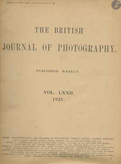 null The British Journal of Photography.
6 volumes.
Henry Greenwood & Co, London,...