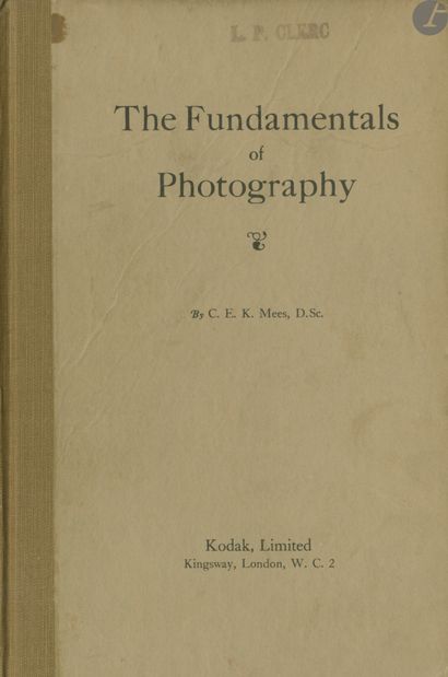  MEES, CHARLES EDWARD KENNETH (1882-1960) [Signed] The Fundamentals of Photography....