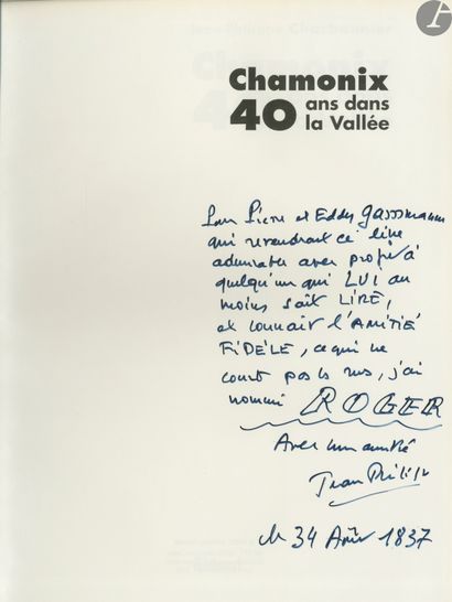 null CHARBONNIER, JEAN-PHILIPPE (1921-2004) [Signed]
Chamonix. 40 ans dans la vallée.
Glénat,...