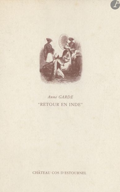 null GARDE, ANNE (1946) [Signed]
3 ouvrages, dédicacés et signés.

*Retour en Inde.
Château...