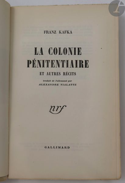 null KAFKA (Franz).
Ensemble de 9 ouvrages :


- L'AMÉRIQUE. Traduit de l'allemand...