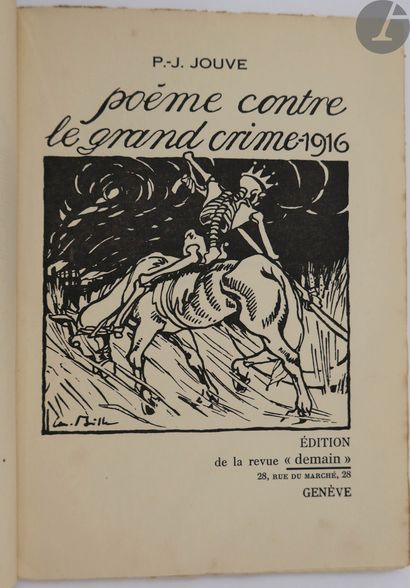 null JOUVE (Pierre-Jean).
Poème contre le grand crime. 1916.
Genève : Édition de...