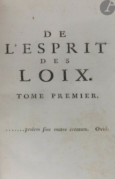 null MONTESQUIEU (Charles-Louis de Secondat, baron de La Brède et de).
De l'esprit...