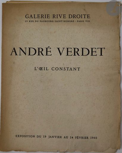 VERDET (André). André Verdet. L'Œil constant....