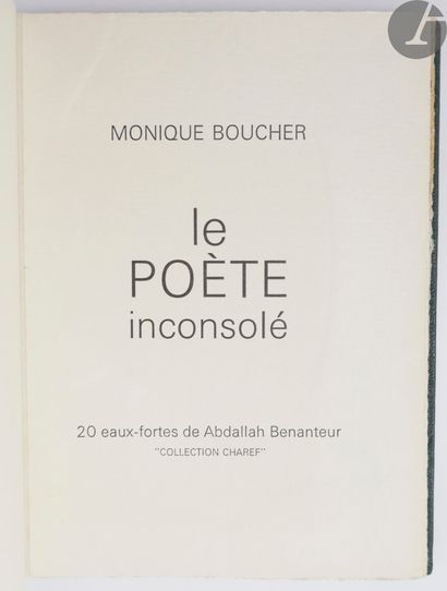 null BENANTEUR (Abdallah) - BOUCHER (Monique).
Le Poète inconsolé.
[Ivry-sur-Seine...