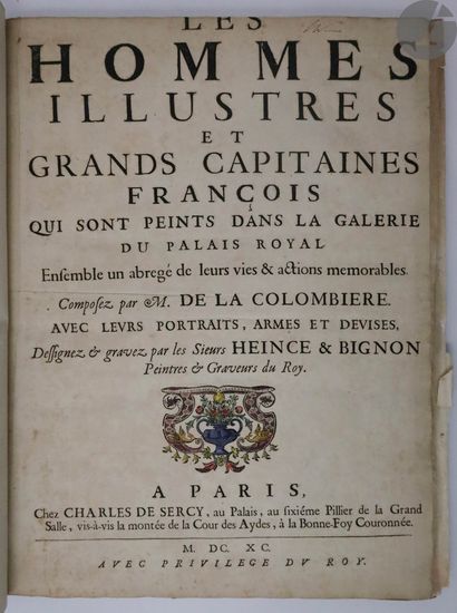  VULSON DE LA COLOMBIÈRE (Marc de). Les Hommes illustres et grands capitaines françois...