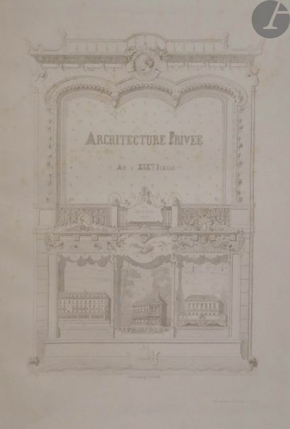 null DALY (César).
L'Architecture privée au XIXe siècle sous Napoléon III. Nouvelles...