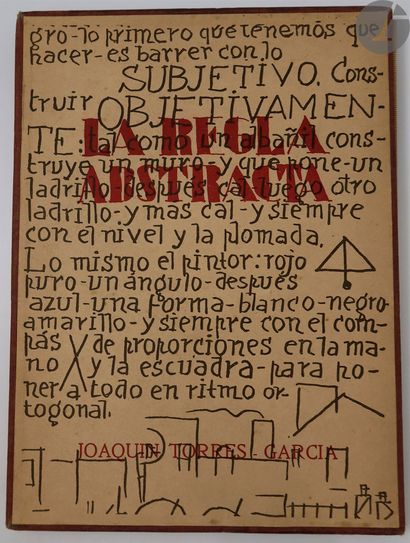 null TORRES GARCIA (Joaquín).
La Regla abstracta.
S.l. Ediciones Ellena Rosario,...