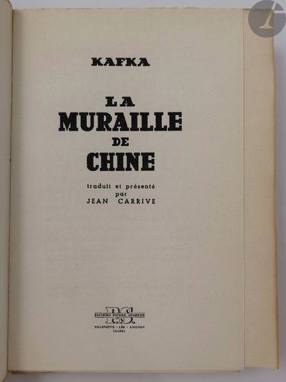 null KAFKA (Franz).
Ensemble de 9 ouvrages :


- L'AMÉRIQUE. Traduit de l'allemand...