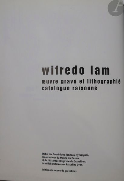 null *LAM (Wifredo).
Œuvre gravé et lithographié. Catalogue raisonné. 
Gravelines...