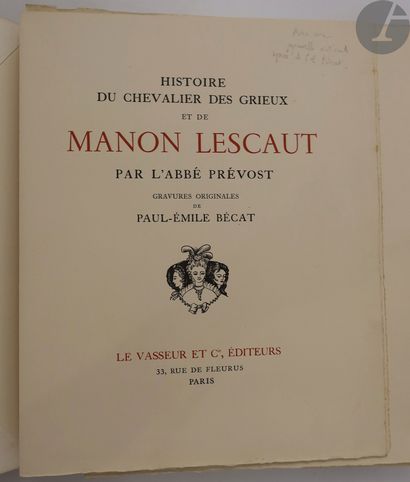 PRÉVOST (Antoine François). Histoire du chevalier...