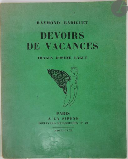 null RADIGUET (Raymond).
Homework of vacations. Pictures by Irène Lagut.
Paris :...