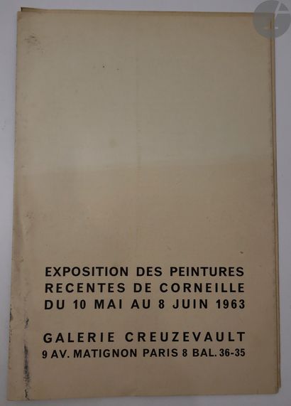 null CORNEILLE.
Exposition des peintures récentes.
Paris : Galerie Creuzevault, 1963....