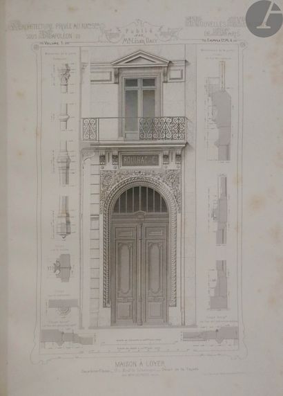 null DALY (César).
Private architecture in the 19th century under Napoleon III. Nouvelles...