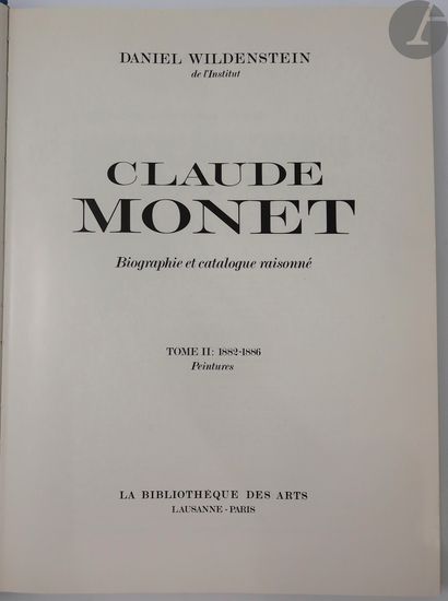 null [MONET (Claude)] - WILDENSTEIN (Daniel).
Claude Monet. Biography and catalog...