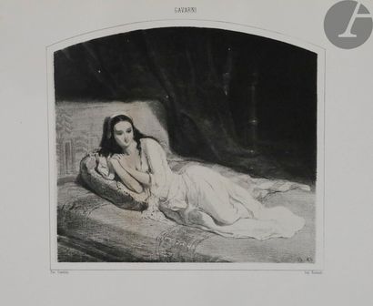 null *CURMER (Léon)].
Set of 2 albums published by Curmer in publisher's romantic...